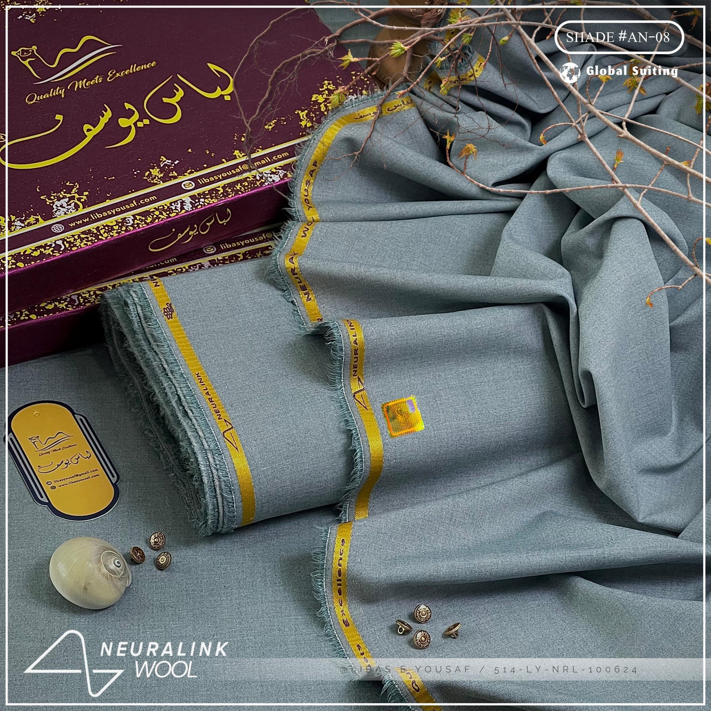 Winter Wool - Libas-E-Yousaf Light grey color