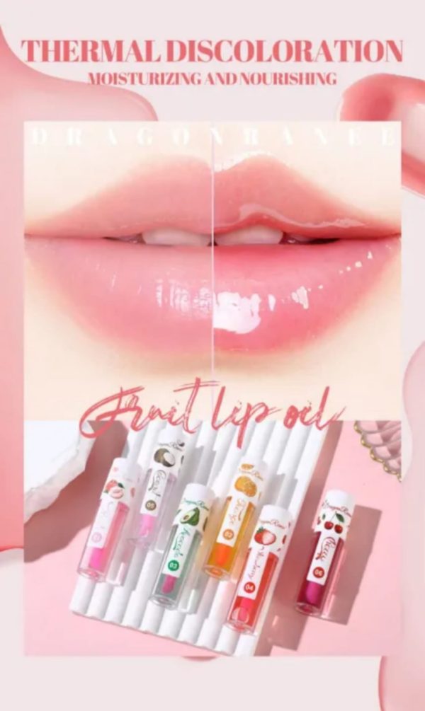 3 Pcs Dragon Ranee Natural Moisturizing & Long Lasting Lip Oil Care Balm Set Pic 4