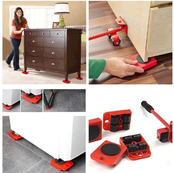 (5 In 1) Heavy Furniture Move Tool Transport Lifter Shifter Pic 3