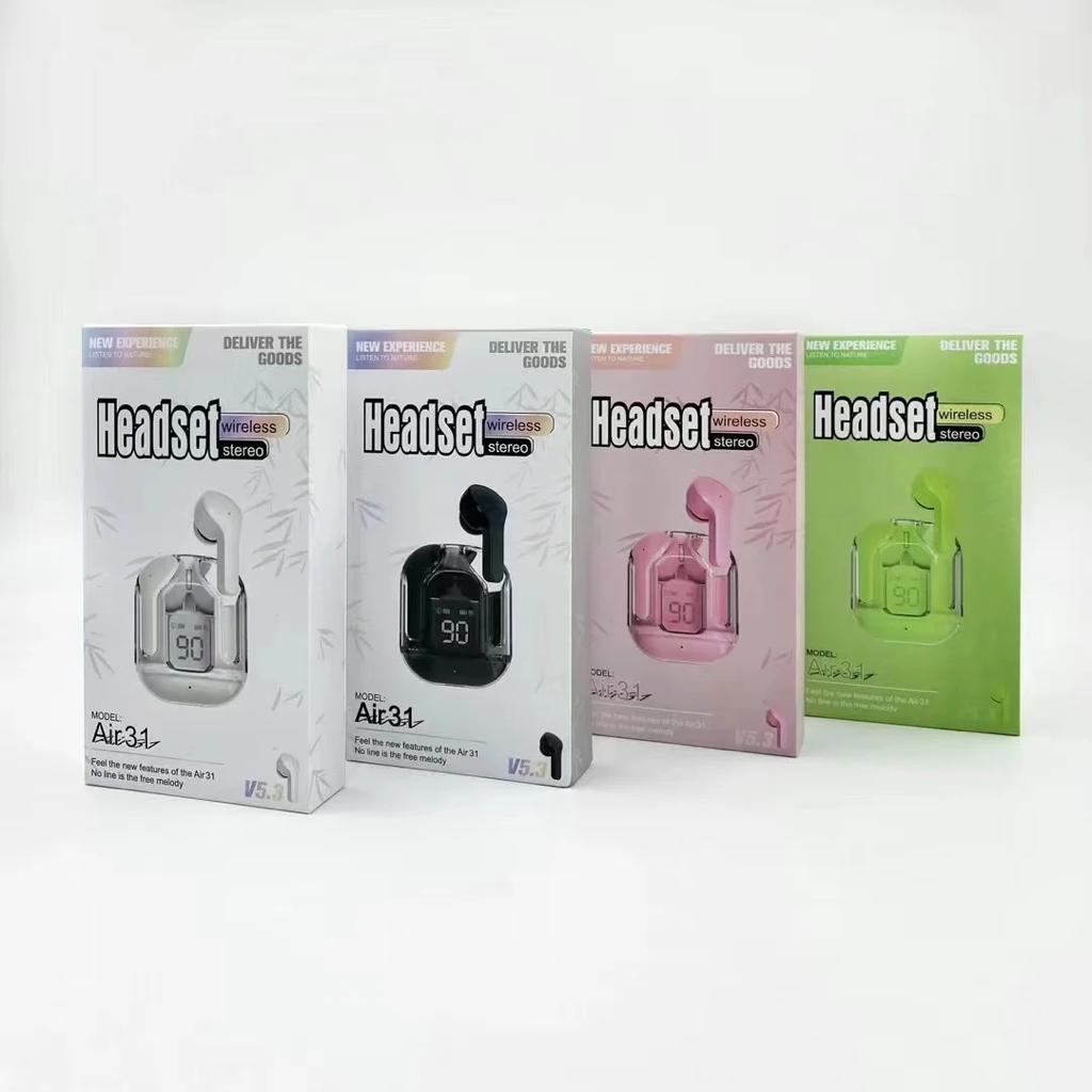 A31 TWS Transparent Earbuds Bluetooth 5.3 with LED Display & Touch Control Pic 8