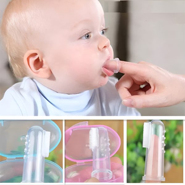 Baby Finger Toothbrush Silicon Children Teeth Clear Soft Infant Tooth Brush Pic 1