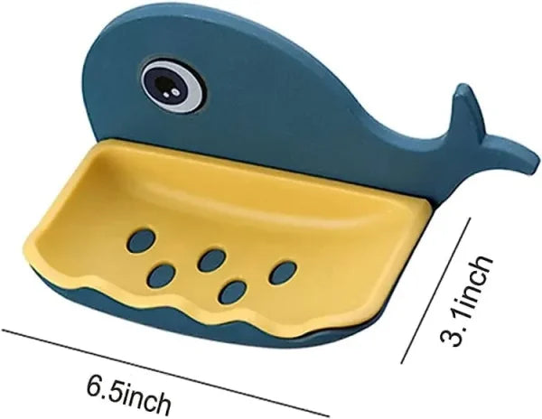 Fish-shaped Double-layer Adhesive Waterproof Soap Bar Holder For Bathroom Walls 1 piece ( Random Color) Pic 3
