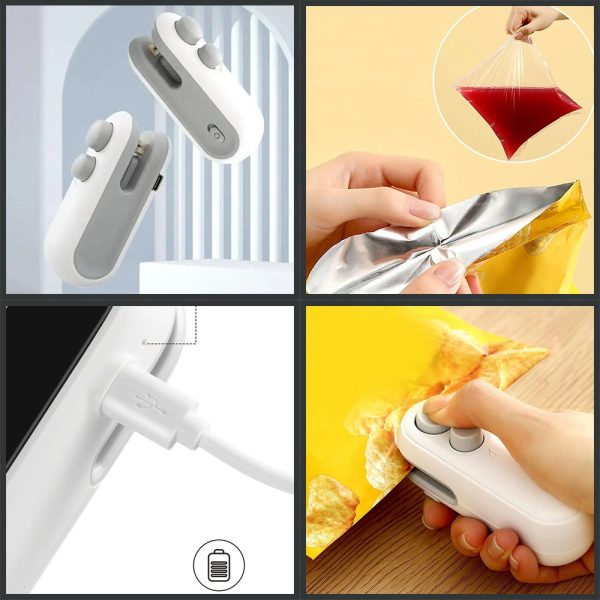 Heat Sealing Machine 2 In 1 Cutting And Sealer Usb Rechargeable Pic 6