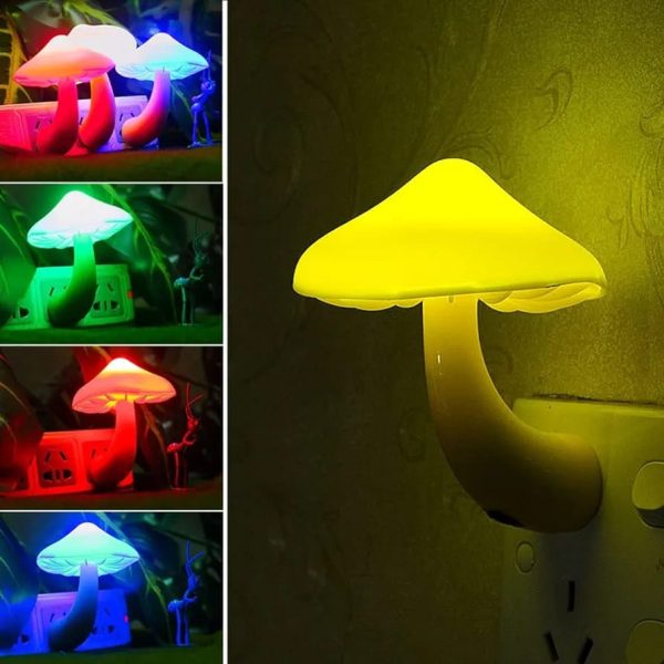 Mushroom Shape Led Night Flower Lamp Pic 3
