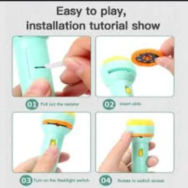 Slide Projector Torch Toy Projection Early Education Picture Dinosaur Animal Pattern Pic 4