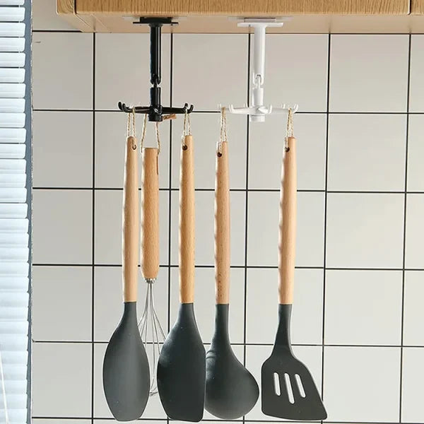 Spoon Holder Stand 360 Degrees Rotated Spoon Rack Wall Hanging 1pc Pic 2