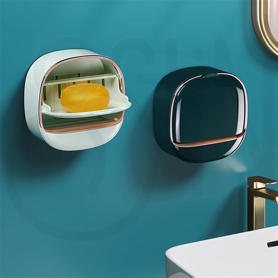 Wall Mounted Soap Holder with Drain Tray for Kitchen & Bathroom Pic 8