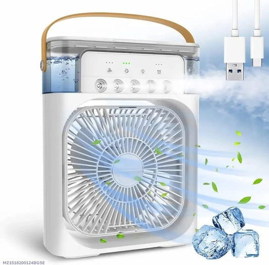 10-Inch Desktop Water Mist Fan | Portable Humidifier Air Cooler | 3 Speed Modes Pic 1