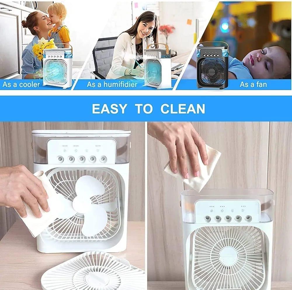 10-Inch Desktop Water Mist Fan | Portable Humidifier Air Cooler | 3 Speed Modes Pic 2
