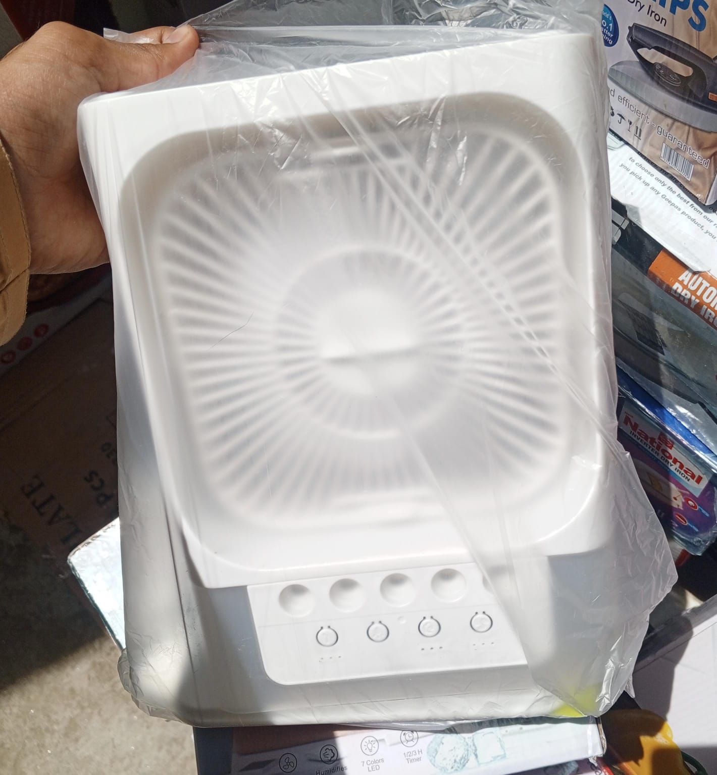 10-Inch Desktop Water Mist Fan | Portable Humidifier Air Cooler | 3 Speed Modes Pic 3
