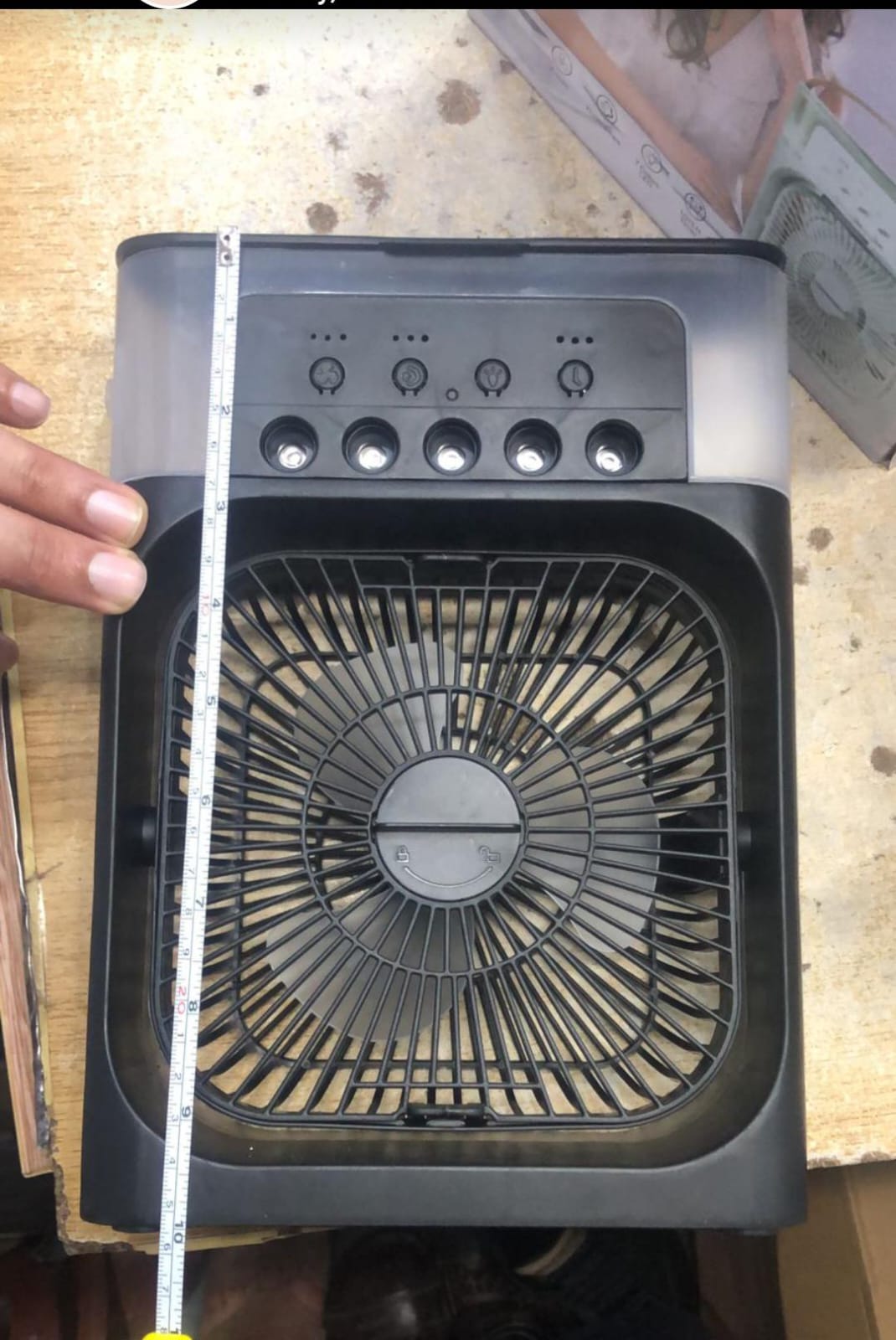 10-Inch Desktop Water Mist Fan | Portable Humidifier Air Cooler | 3 Speed Modes Pic 4