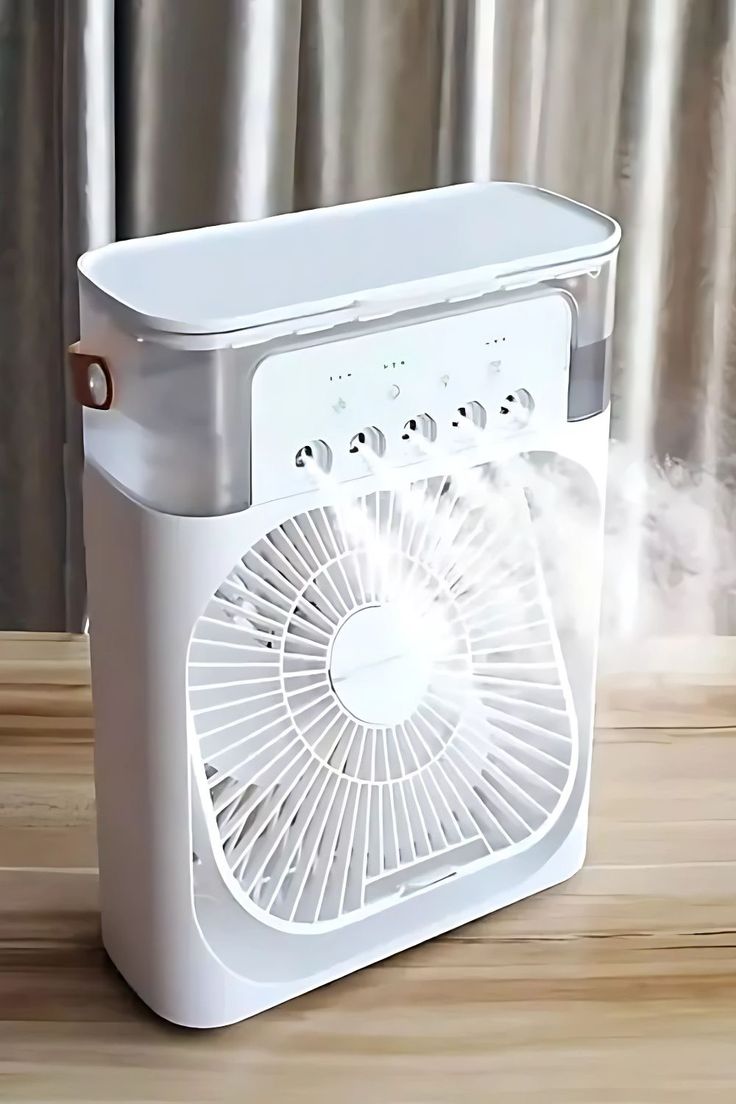 10-Inch Desktop Water Mist Fan | Portable Humidifier Air Cooler | 3 Speed Modes Pic 6