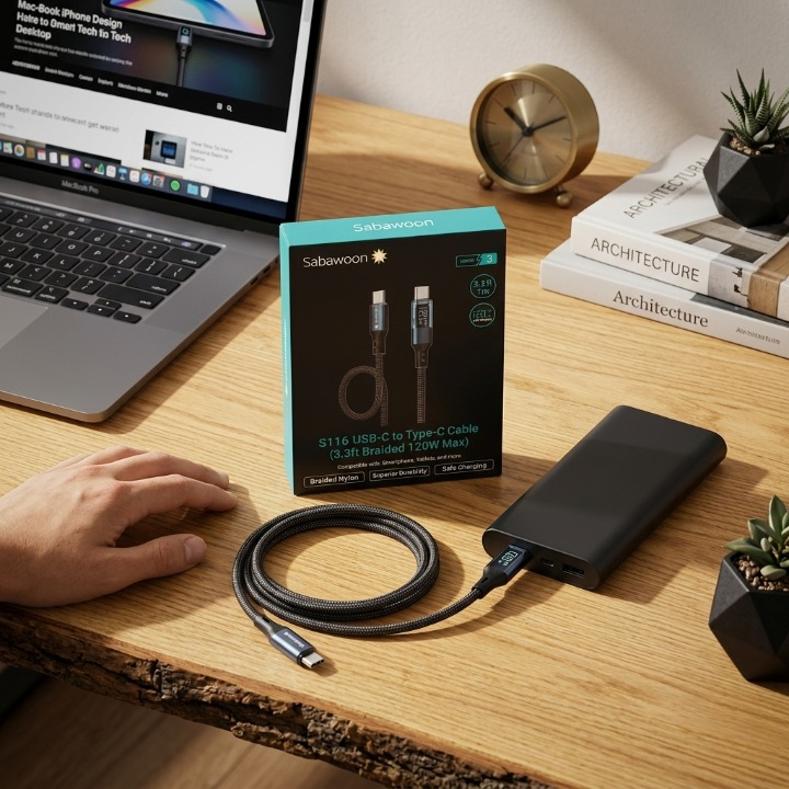 120W Digital Display Fast Charging Cable High Speed Data Cable Pic 5