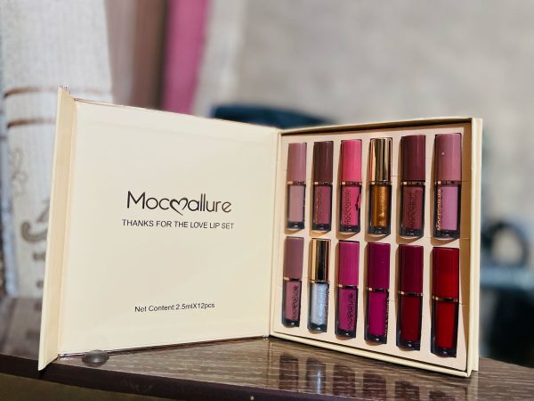 12 Pcs Mocallure Transparent Clear Lip Gloss Pic 1llure-transparent-clear-lip-gloss-high-pigment-lipgloss-set-best-quality-lipgloss-set-1 Pic 2