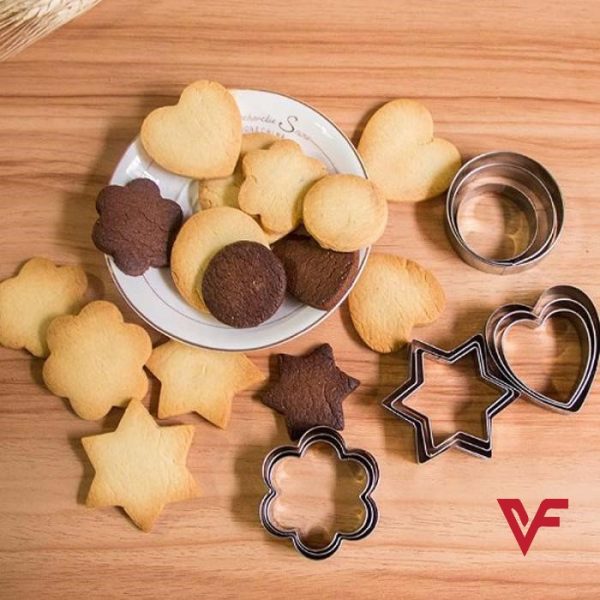 12 Pcs Stainless Steel Cookie Cutter, Diy Star Heart Cutter Baking Dish Fried Egg Shaper, Kitchen Mold Tool Pic 2