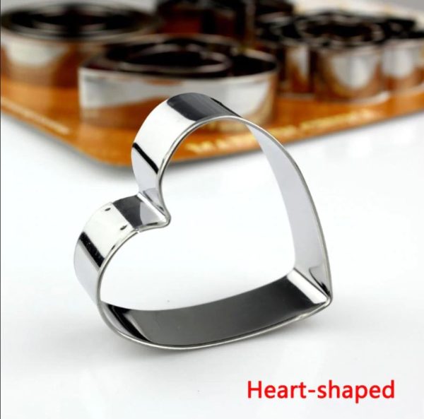 12 Pcs Stainless Steel Cookie Cutter, Diy Star Heart Cutter Baking Dish Fried Egg Shaper, Kitchen Mold Tool Pic 6