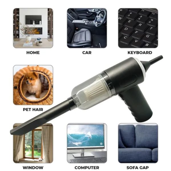 12v Portable Mini Vacuum Cleaner For Carpet Car Home Office Pet Hair Sofa Pic 3