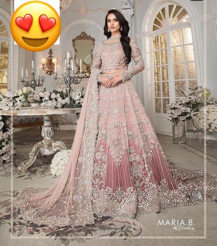 Weeding Lahnga pink color full pic
