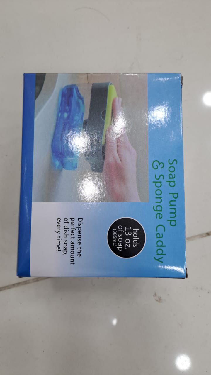 2-in-1 Soap Pump & Sponge  Kitchen Liquid Soap Dispenser Pic 2