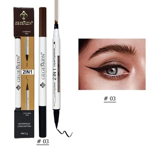 2 In 1 Gegemoon Liquid Eyebrow & Eyeliner Pencil Pic 2