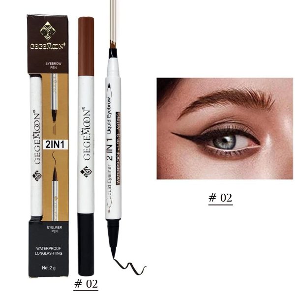 2 In 1 Gegemoon Liquid Eyebrow & Eyeliner Pencil Pic 3