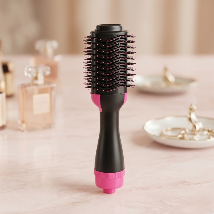 3-in-1 Hot Air Brush – Professional One-Step Hair Dryer Straightener and Curler Pic 3
