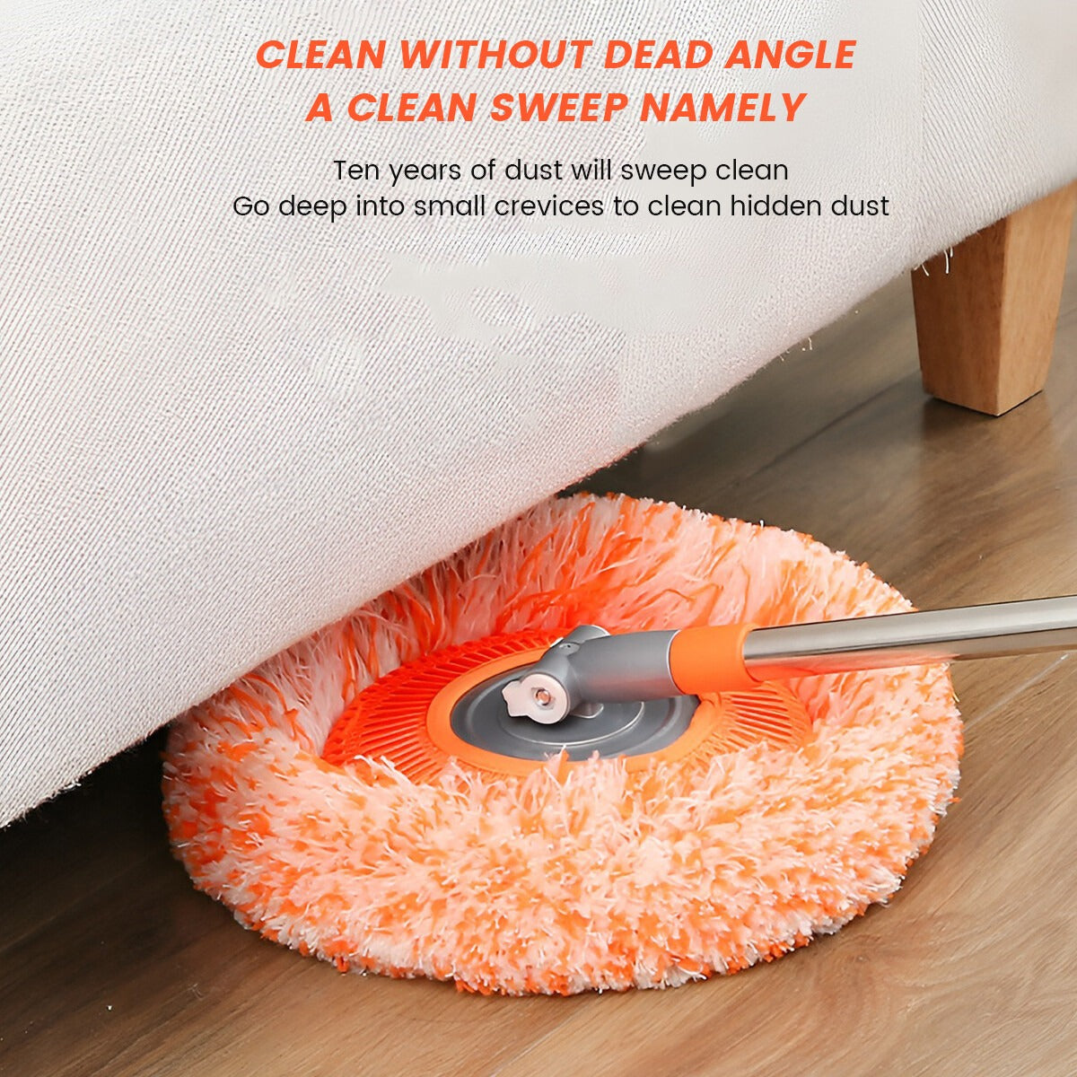 360° Rotating Microfiber Mop Floor Cleaning  For Home Office And Car Screen PIc 1