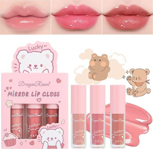 3 Pc Mirror Lip Gloss Lip Balm Lip Oil Plumper Mirror Gloss Lip Stain Pic 1