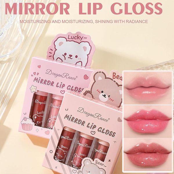 3 Pc Mirror Lip Gloss Lip Balm Lip Oil Plumper Mirror Gloss Lip Stain Pic 2