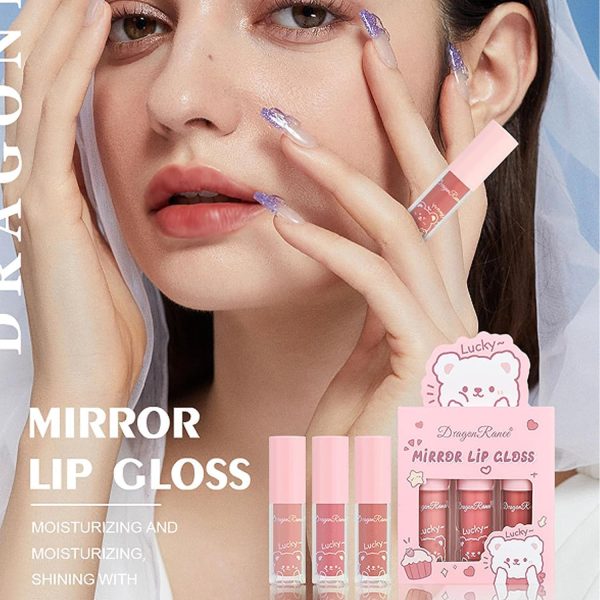3 Pc Mirror Lip Gloss Lip Balm Lip Oil Plumper Mirror Gloss Lip Stain Pic 3