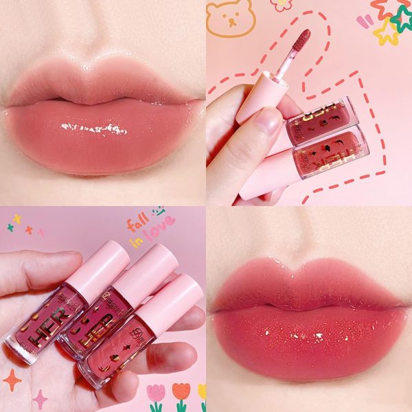 3 Pc Mirror Lip Gloss Lip Balm Lip Oil Plumper Mirror Gloss Lip Stain Pic 4