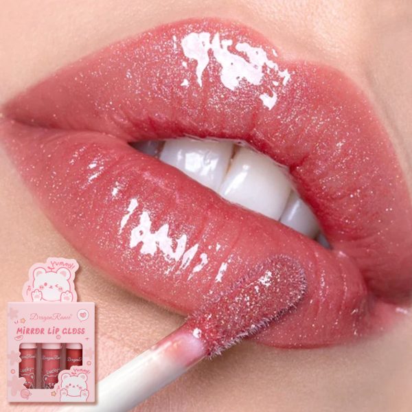 3 Pc Mirror Lip Gloss Lip Balm Lip Oil Plumper Mirror Gloss Lip Stain Pic 7