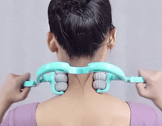 6 Wheel Pressure Point Neck Massager Relieve Neck, Back And Shoulder Pain Pic 1