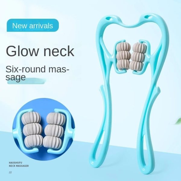 6 Wheel Pressure Point Neck Massager Relieve Neck, Back And Shoulder Pain Pic 4