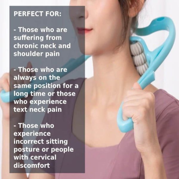 6 Wheel Pressure Point Neck Massager Relieve Neck, Back And Shoulder Pain Pic 6