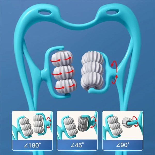 6 Wheel Pressure Point Neck Massager Relieve Neck, Back And Shoulder Pain Pic 9
