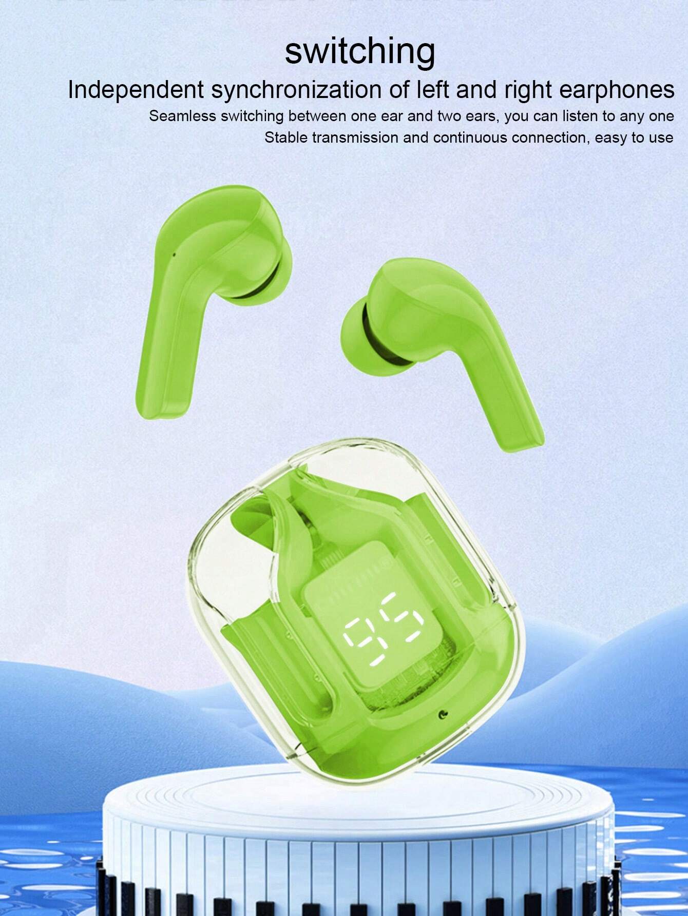 Air 31 Earbuds With Crystal Transparent Case Type C Charging Pic 1