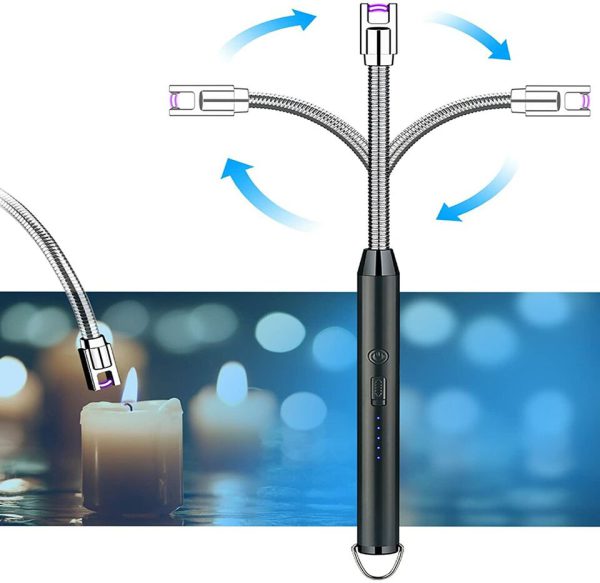 Arc Lighter With Usb Charging flameless led Battery Display safety Switch Pic 6