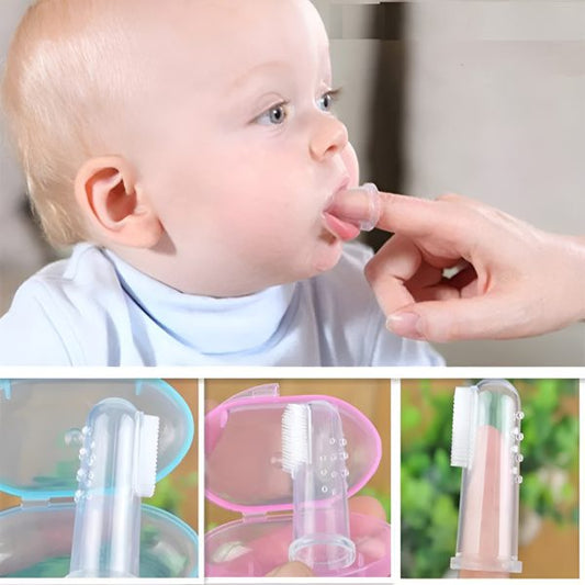Baby Finger Toothbrush Silicon Children Teeth Clear Soft Infant Tooth Brush Pic 1