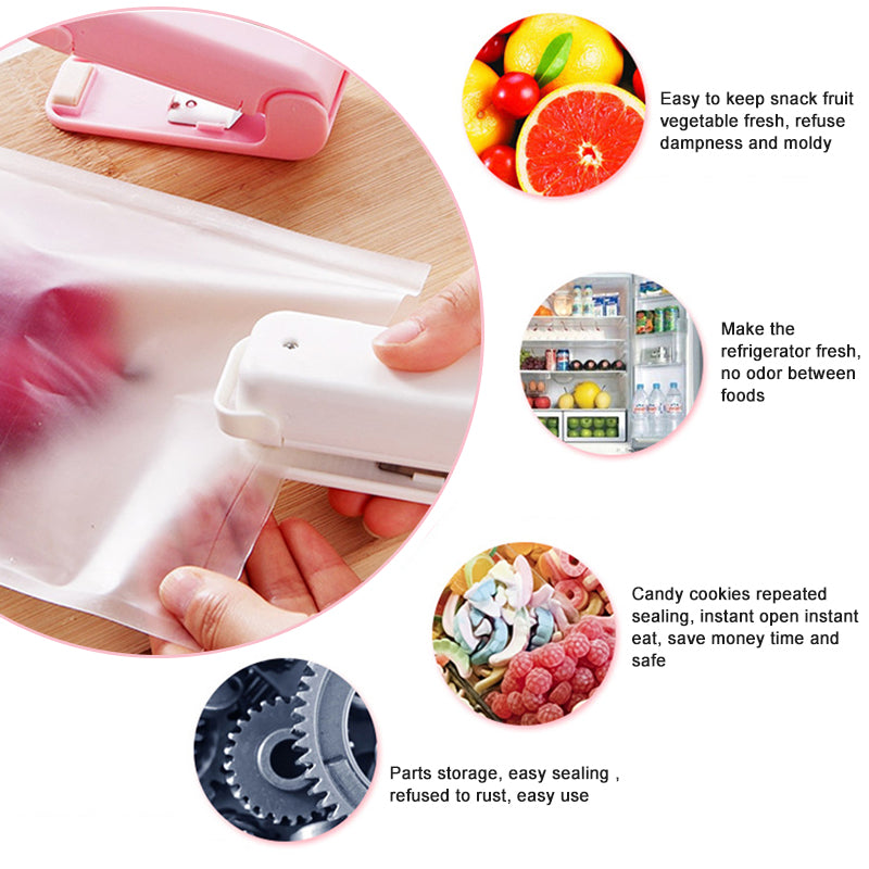 Bag Sealing Machine Food Packaging Kitchen Storage Bag Clips Pic 4
