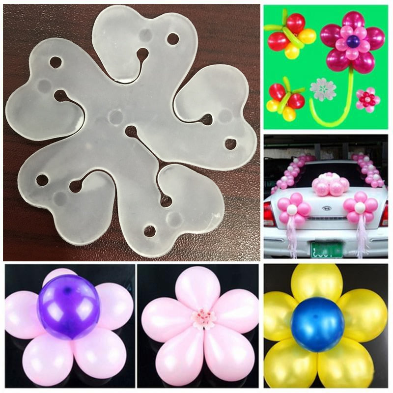 Clear flower balloon clip for party decoration
