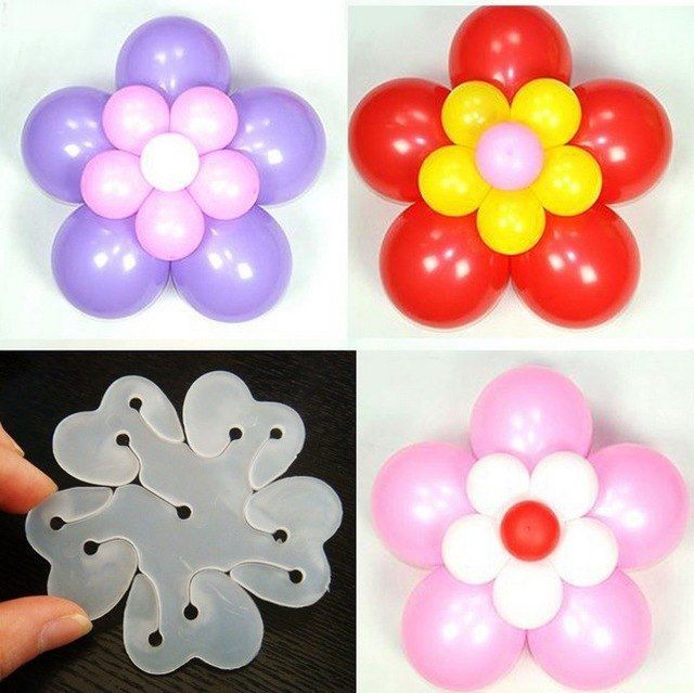 Balloon flower decor with clips for event decoration