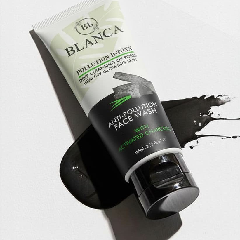Blanca Pollution Detox Facewash With Charcoal Green Tea And Aloe Vera Deep Cleansing 100ml Pic 4