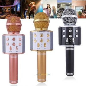 Bluetooth Karaoke Microphone Professional Speaker Player Singing Recorder Mic WS-858 KTV Microphone and Hifi Speaker Pic 5