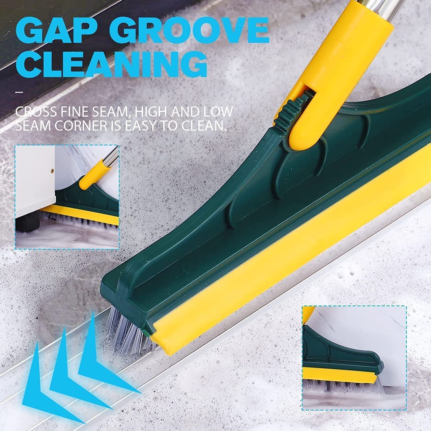 Broom Wiper 2-in-1 Dual Purpose Cleaning Tool Dust Removal & Water Wiping Pic 1