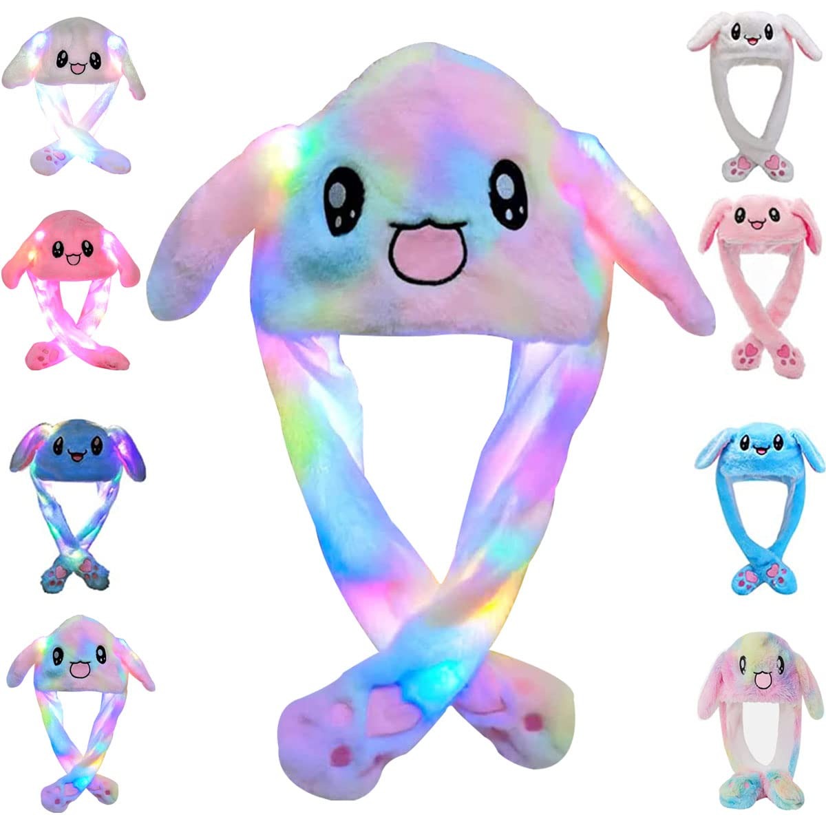 Bunny Caps Winter Plush Ear Muffs & Ear Warmers with LED Lights Pic 2