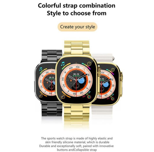 C9 Ultra Max Smart Watch Golden Edition Amazing Dial & With 2 Strip Pic 1