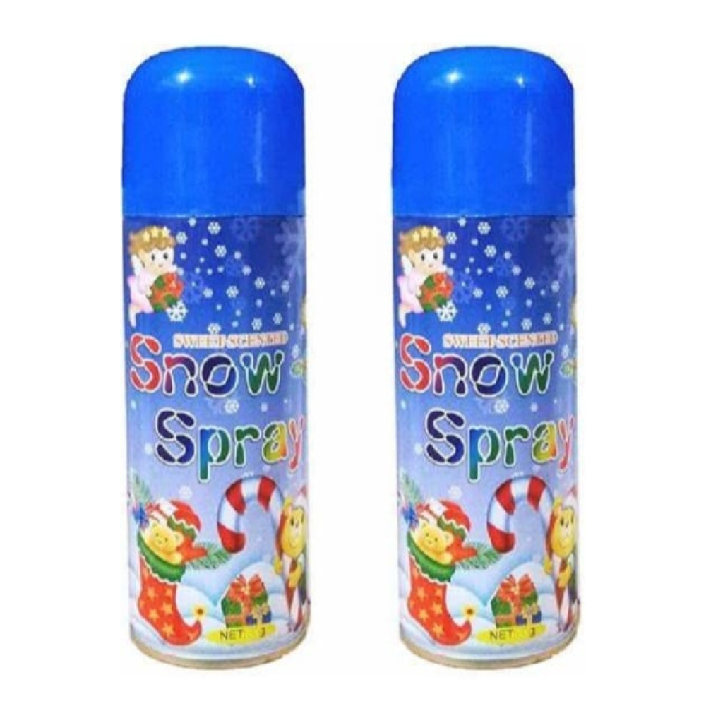Celebration Combo Pack 2 Snow Sprays & 2 Party Poppers 5 Color Smoke Bombs for Birthdays & Parties Pic 2