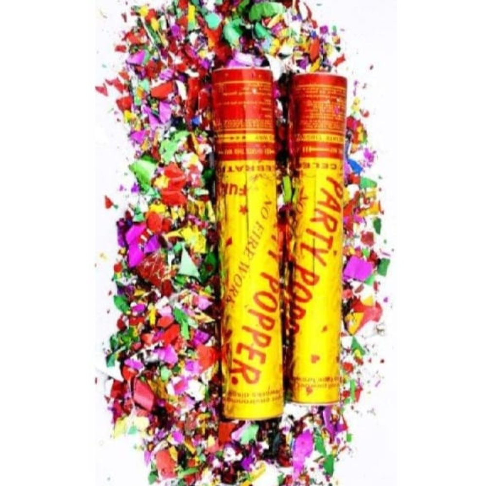 Celebration Combo Pack 2 Snow Sprays & 2 Party Poppers 5 Color Smoke Bombs for Birthdays & Parties Pic 3