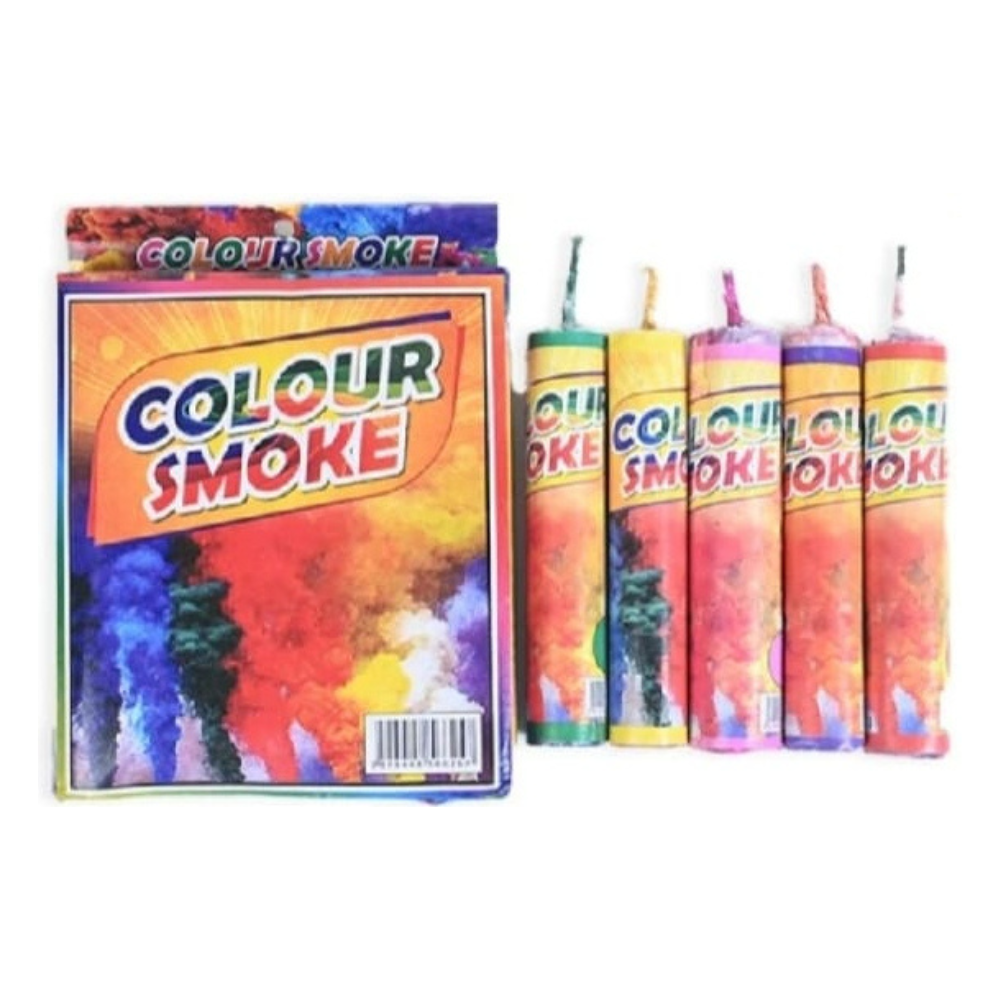 Celebration Combo Pack 2 Snow Sprays & 2 Party Poppers 5 Color Smoke Bombs for Birthdays & Parties Pic 4